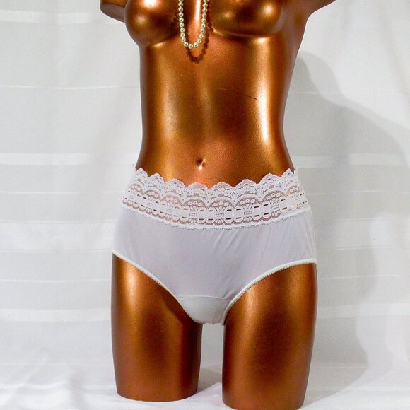 Olga Lacy Vintage Panties 7/L - Picture 3 of 9